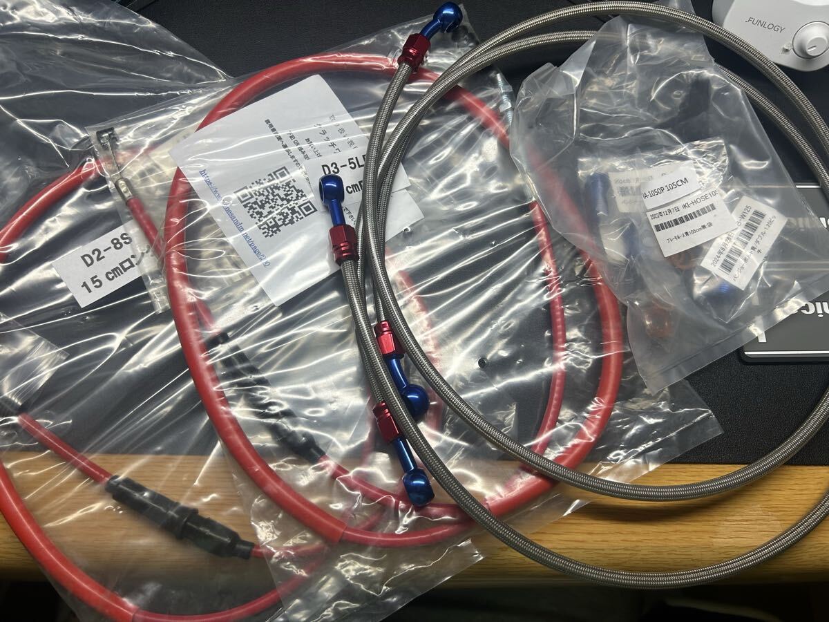 Xワイヤー メッシュブレーキホースセット 15cmロング One'S&M ホンダ/ CB250N CB250T CBX400F CBR400F XJR400 ZEPHYR400 拍卖