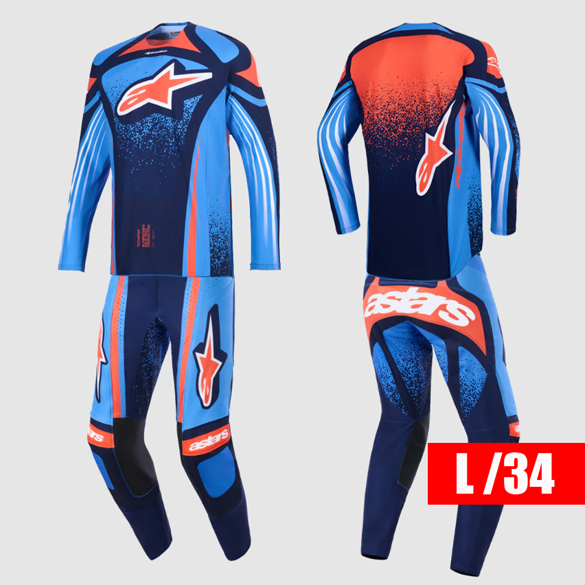 【2026年モデル】ALPINESTARS ’26 TECHSTAR ジャージパンツセット NOMUR ダークネイビーオレンジUCLAブルー L/34サイズ 【送料サービス】拍卖