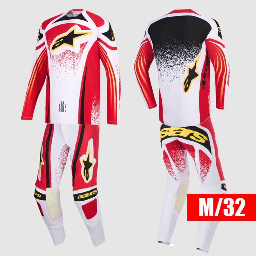 【2026年モデル】ALPINESTARS ’26 TECHSTAR ジャージパンツセット NOMUR ライトグレーレッドブラック M/32サイズ 【送料サービス】拍卖