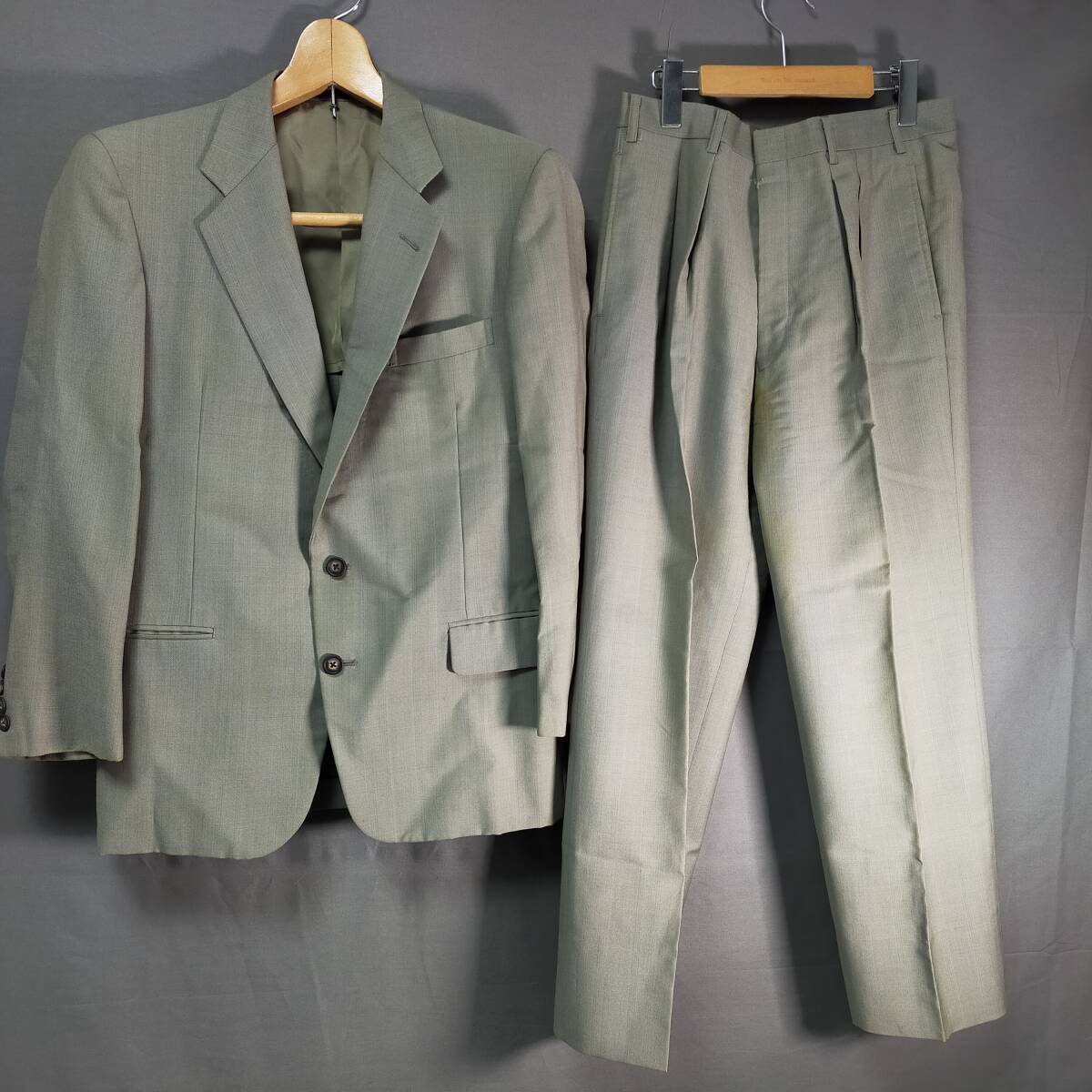 ▲ 11/6 297337 Burberrys' バーバリー メンズ スーツ テーラードジャケット パンツ グレー系 衣類拍卖