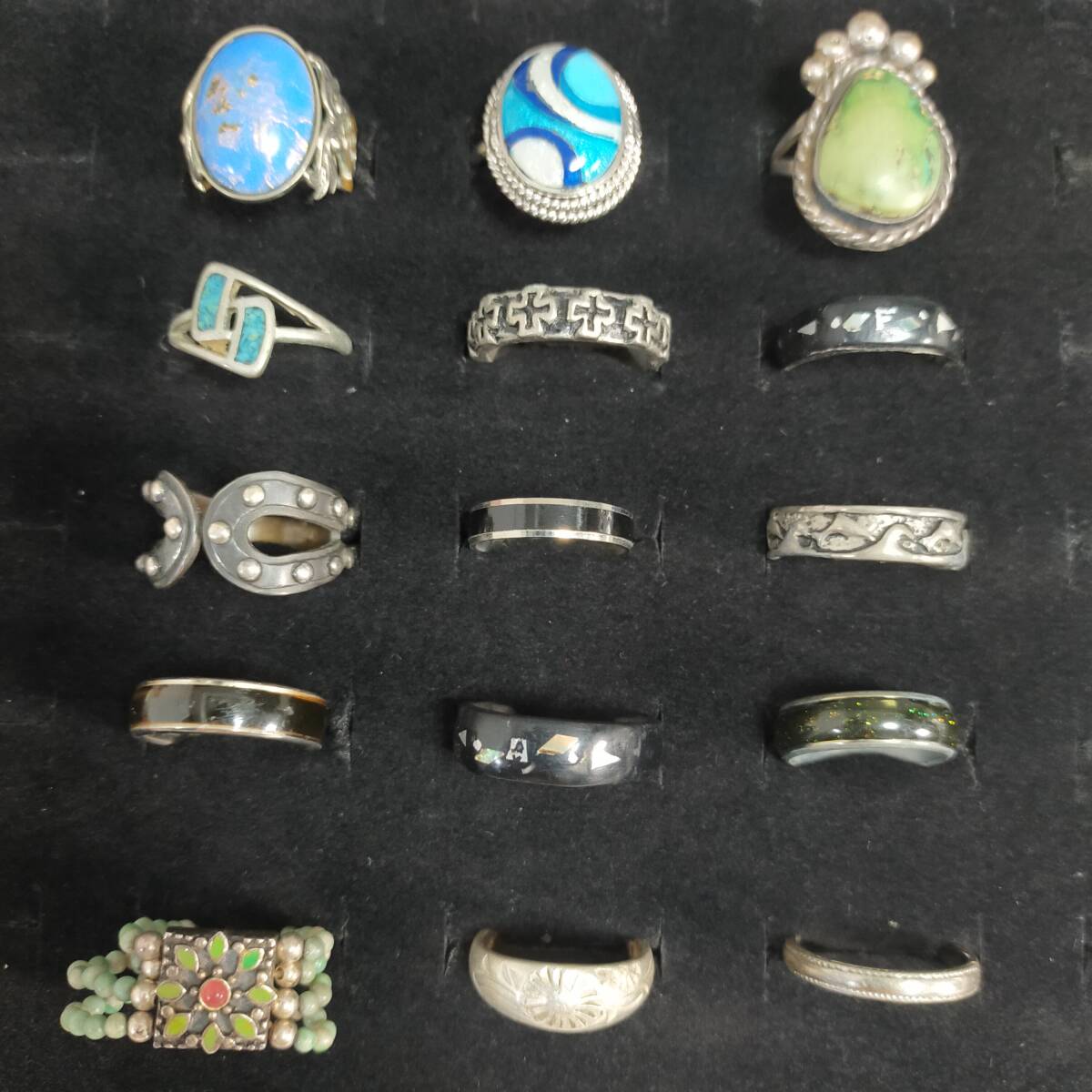 5711/14 GJ72237 アクセサリー リング 指輪 SILVER刻印あり ヴィンテージ おまとめ 約62g 現状品拍卖