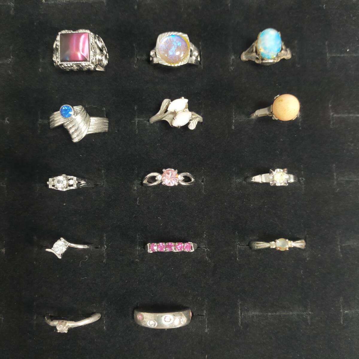 5711/14 GJ712165 アクセサリー リング 指輪 天然石 SILVER刻印あり ヴィンテージ おまとめ 約34g 現状品拍卖