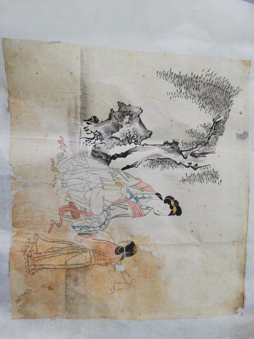 旧家整理品 人物畫 畫芯 美人画 書画 1ACPB9拍卖