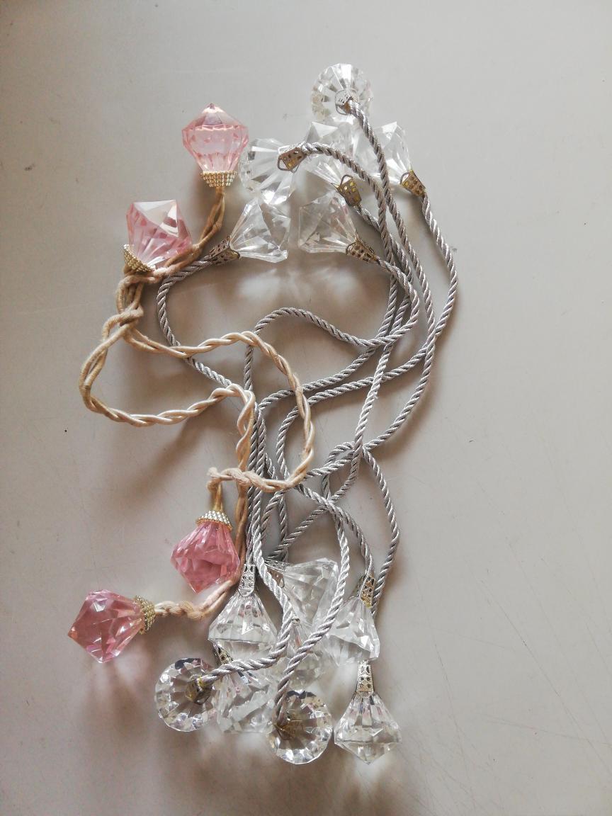 中古 アクリルストーン カーテンタッセルまとめて ピンク/クリア/カーテンロープ/装飾用ロープ/アクリルアイス/ 2DMEC8拍卖