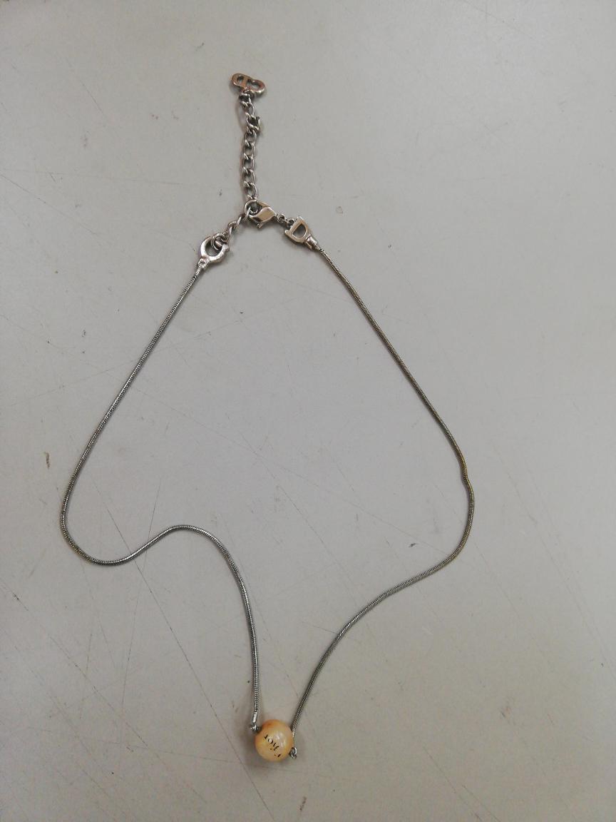 ネックレス CDロゴ パール 難あり品 3RRERH拍卖