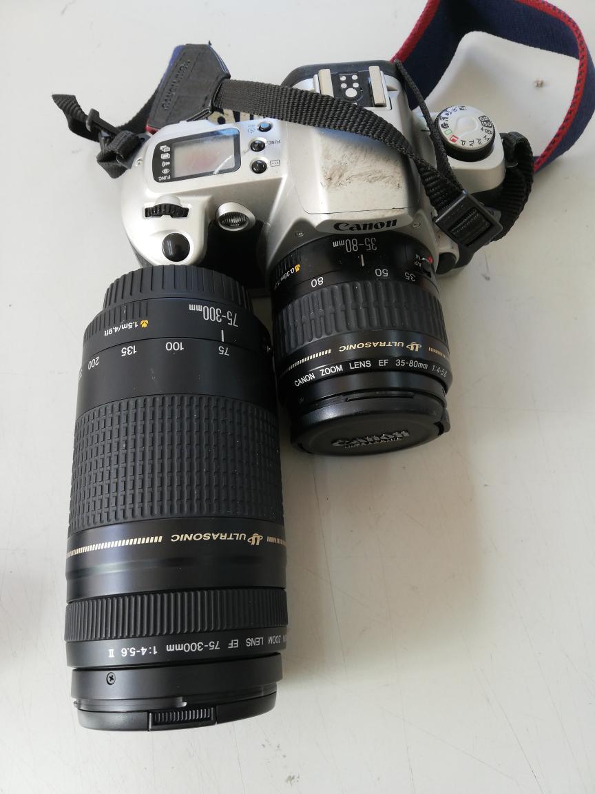 カメラ Canon キャノン EOS Kiss 35-80mm 1:4-5.6 レンズ 75-300mm 1:4-5.6 349DHP拍卖
