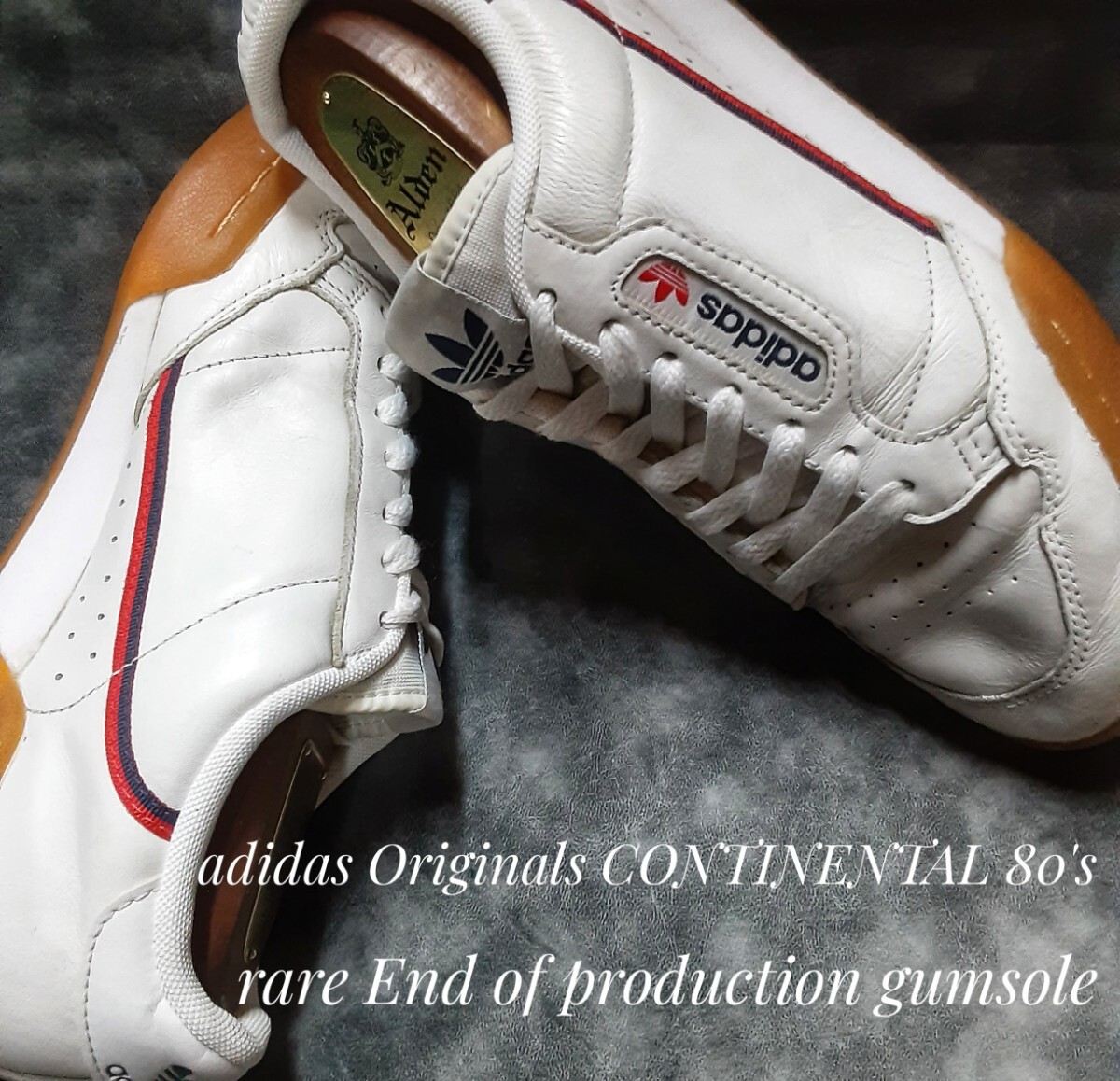 最値!定13200円!80's復刻!生産終了!オールドガムソールスタイル!アディダス コンチネンタル 80's カウレザー スニーカー!ホワイト!白 26.5拍卖