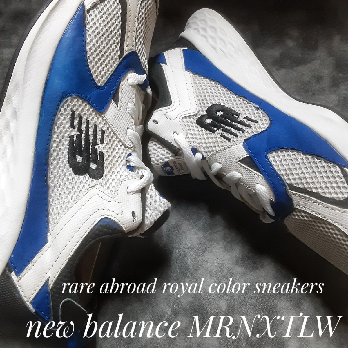 最値!希少海外ロイヤルカラー!高性能フレッシュフォームランニング!ニューバランス RoVA NXT ハイブリッド スニーカー!ホワイト!白青 25 拍卖