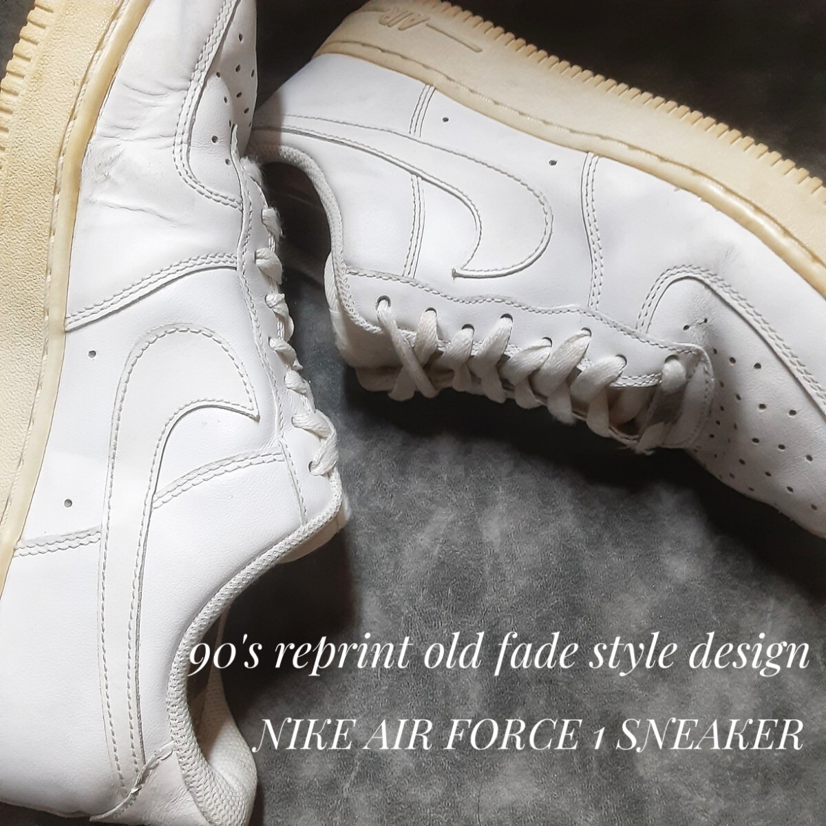最値!90's復刻!17製!完成型レトロデザイン!名作トリプルホワイト!ナイキ エアフォース 1 ロー高級レザー スニーカー!白 27cm拍卖