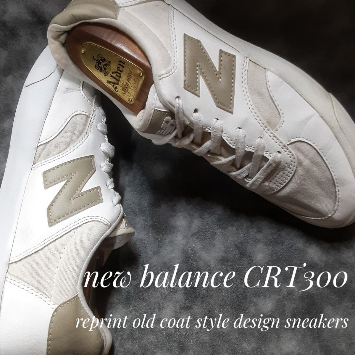 最値!定8800円!復刻オールドコートスタイル!生産終了!セイジグリーンエンブレム!ニューバランス CRT300高級スニーカー!白濃緑 希少25cm拍卖