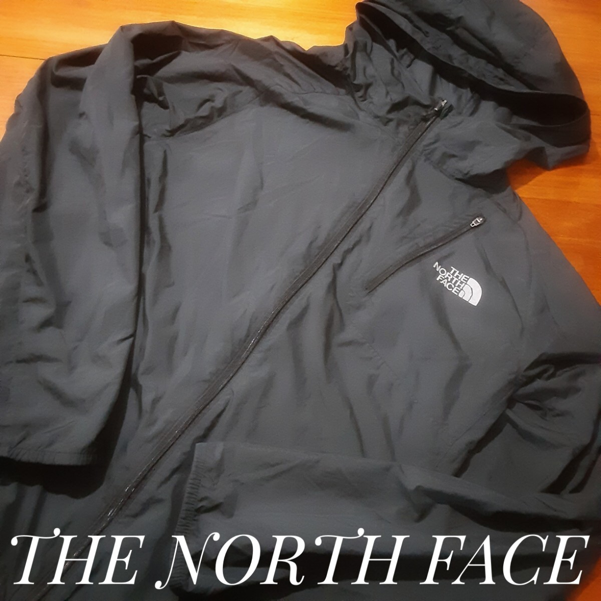最値!生産終了!リフレクターロゴ!ノースフェイス(THE NORTH FACE)ハイブリッド フーディ ナイロン ジャケット!ブラック!黒 Mサイズ拍卖