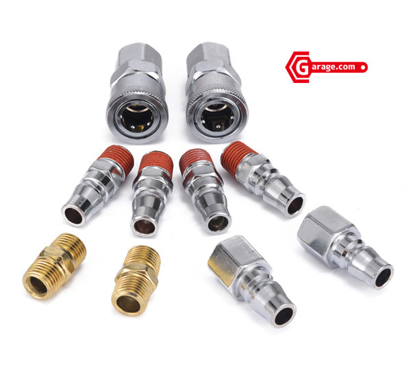 エアライン、エアホース、エアツール&エアコンプレッサー プラグ,カプラー 10点セット YZL080拍卖