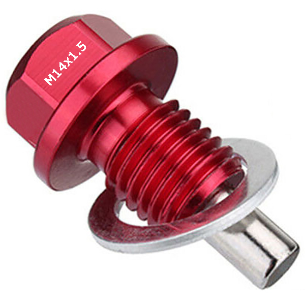 赤 ネオジウムマグネット ドレンボルトM14x1.5 オイルドレインプラグネジ YZA033拍卖