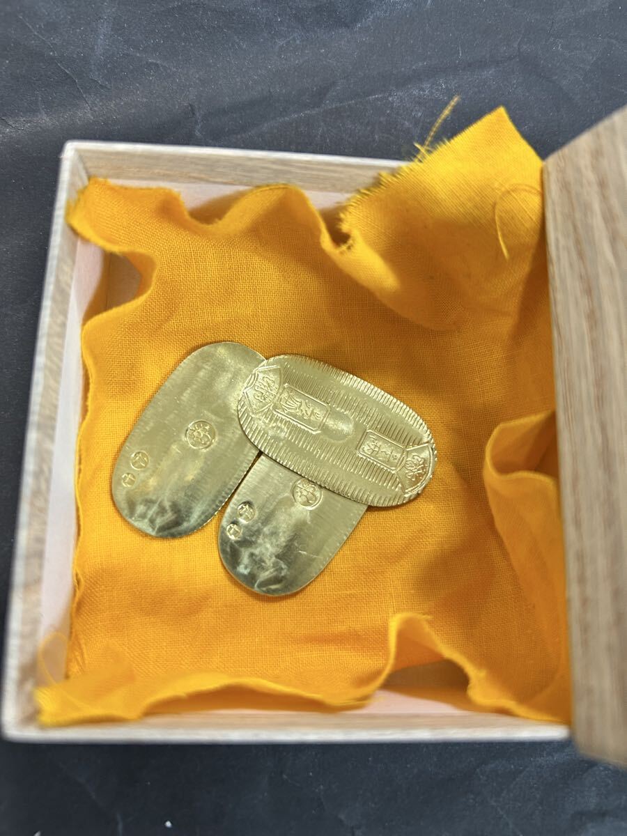 万延小判 三両 箱入り箱保管 コレクション 古銭 アンティーク 大判 小判 貨幣拍卖