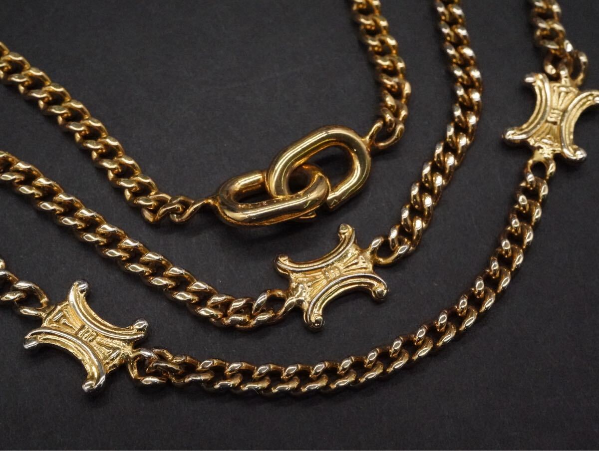 【43】CELINE セリーヌ ロング ネックレス 長さ約82cm アクセサリー TIA拍卖