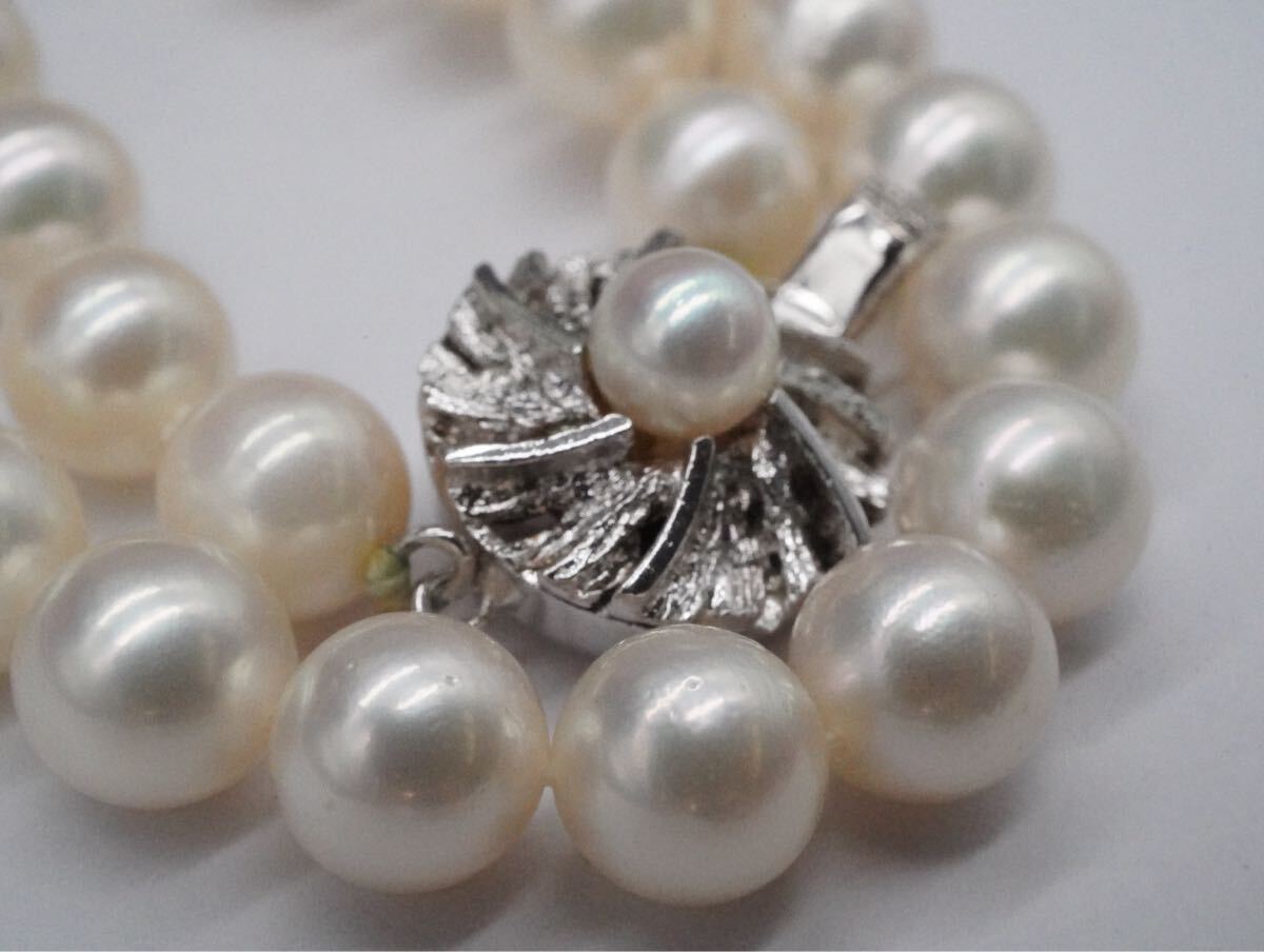 【34】本真珠 パール SILVER シルバー ネックレス 長さ約43cm アクセサリー TIA拍卖