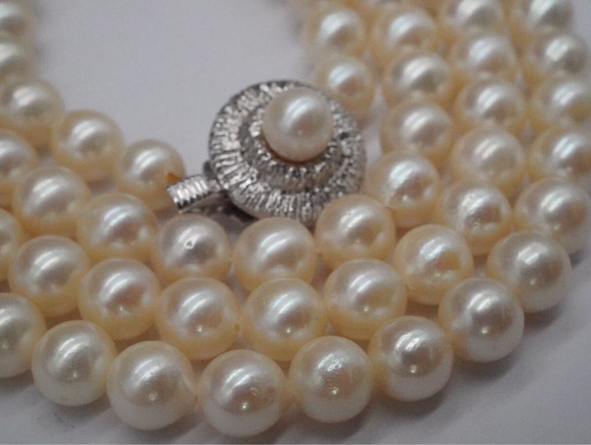 【33】本真珠 パール SILVER シルバー ロング ネックレス 長さ約81cm アクセサリー TIA拍卖