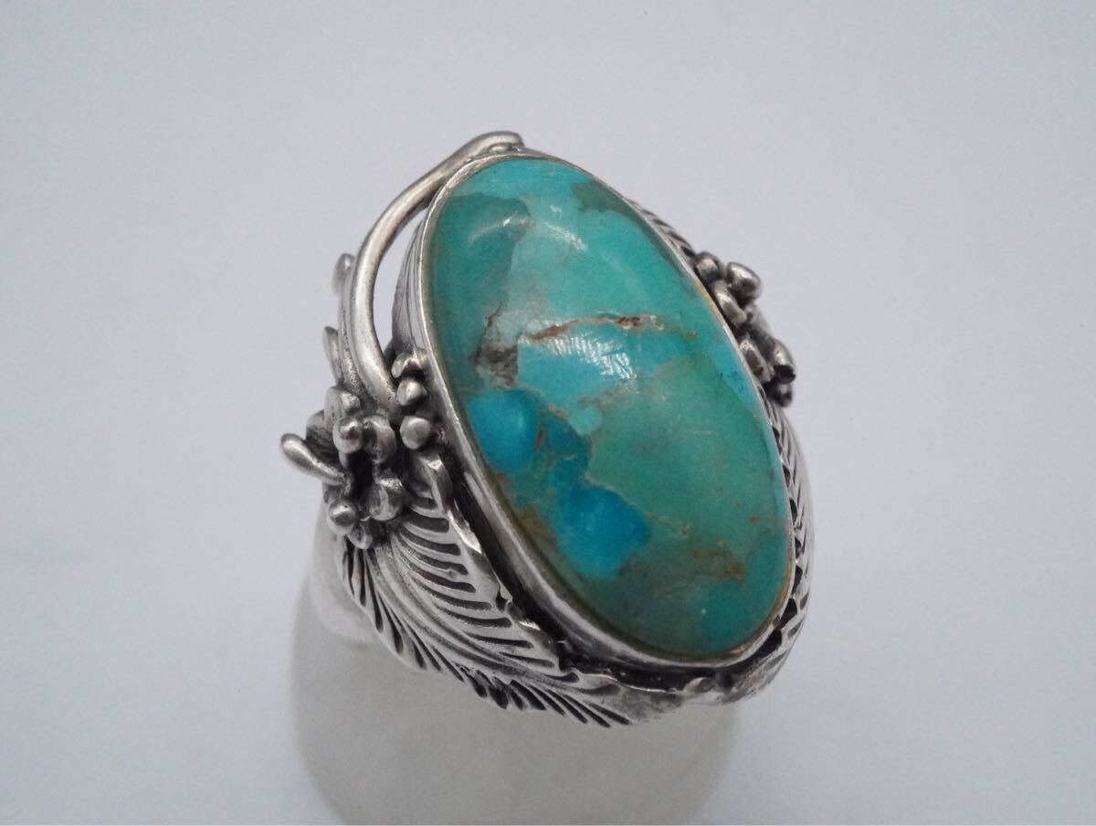 【94】14.5号 imacイマック ターコイズ SILVER シルバー 925 ヴィンテージ ビンテージ 指輪 リング アクセサリー TIA拍卖