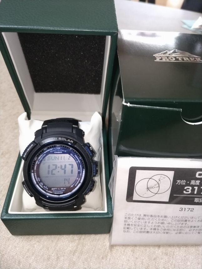 ほぼ未使用 CASIO PROTREK/プロトレック トリプルセンサー MULTI BAND6 BLACK×BLUE SERIES(PRW-2000Y-1JF)拍卖