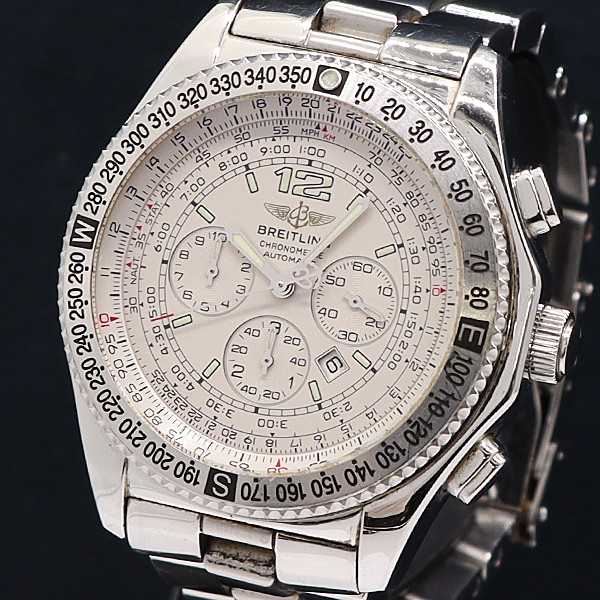 1円 稼働 ブライトリング プロフェッショナル B-2 A42362 AT アイボリー文字盤 メンズ腕時計 3142810 10KH KMR拍卖