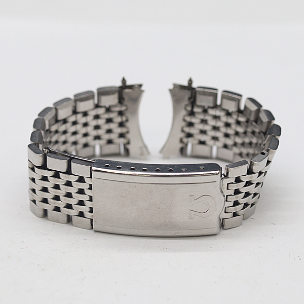 1円 オメガ 1068 純正ベルト シルバーカラー 18mm用 メンズ腕時計 2000000 NSK KTU拍卖