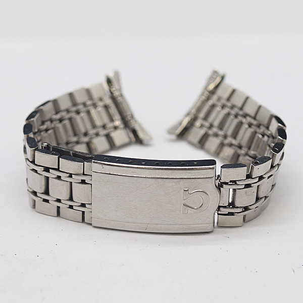 1円 オメガ 2030 純正ベルト シルバーカラー 18mm用 メンズ腕時計 2000000 NSK KTU拍卖