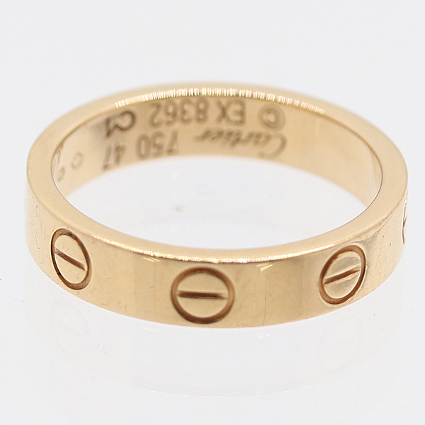 1円 美品 カルティエ ラブ リング 750 ミニラブ #47 3.4g アクセサリー ジュエリー 1195700 10KHT AKO KMR拍卖