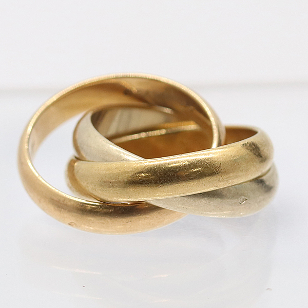 1円 カルティエ トリニティリング 750 #49 11.8g アクセサリー ジュエリー 2748020 10KHT AKO KMR拍卖