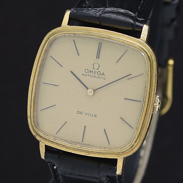 1円 稼働 オメガ デビル 手巻き ゴールド文字盤 メンズ腕時計 2011000 11BJY MTY拍卖