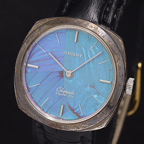 1円 稼働 オリエント シャマード クリスタル 12-17900 手巻き モザイクオパール文字盤 レディース腕時計 2011000 11BJY MST拍卖
