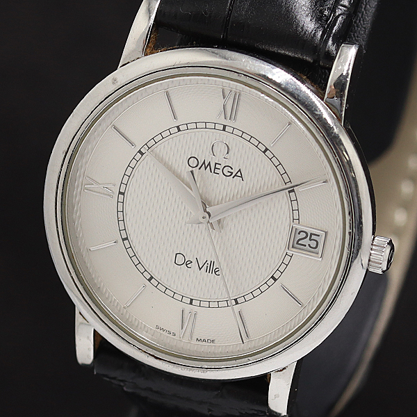 1円 稼働 オメガ デビル 56865667 QZ シルバー文字盤 メンズ腕時計 2000000 11NBG KMT拍卖