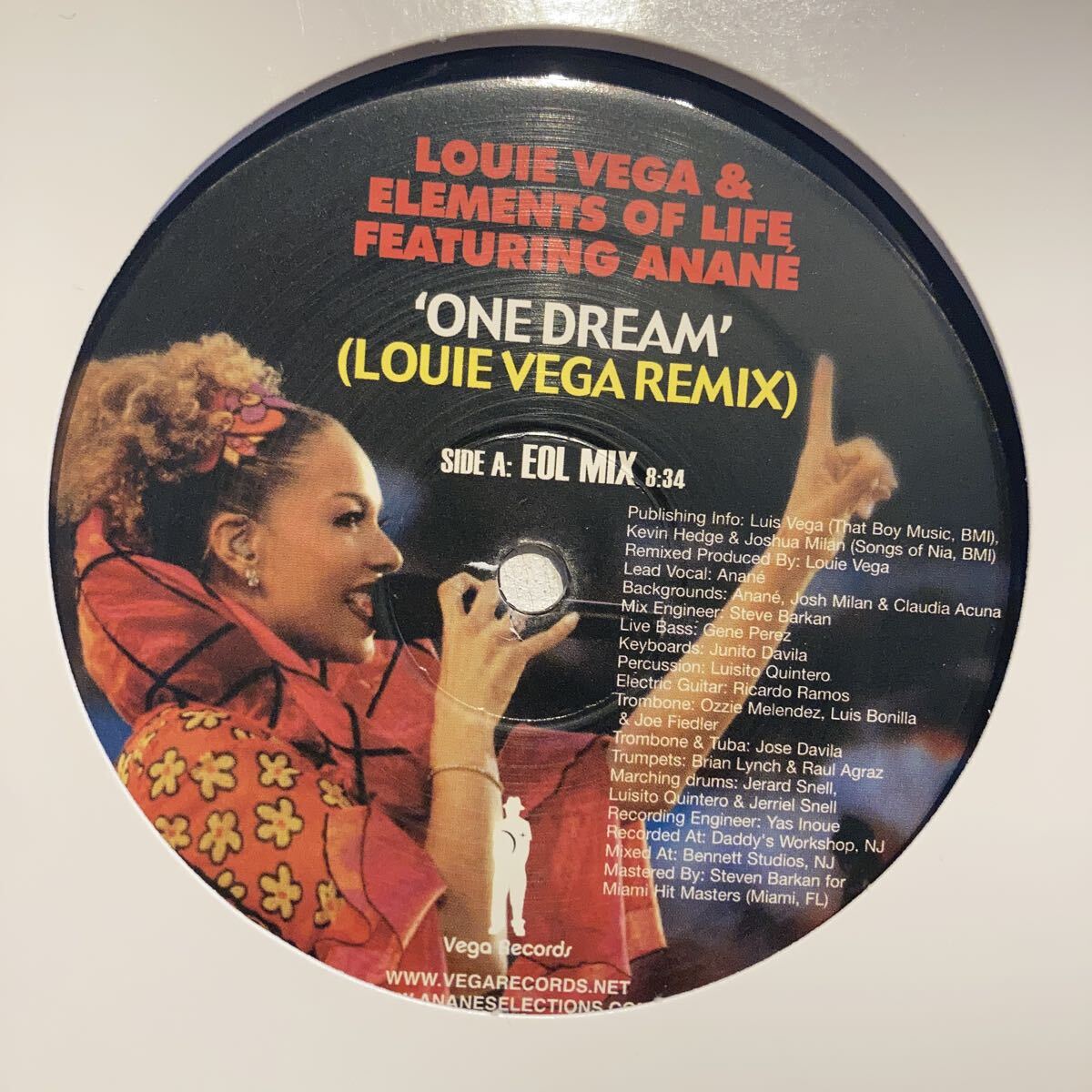 Louie Vega & Elements Of Life Featuring Anan - One Dream (Louie Vega Remix)拍卖