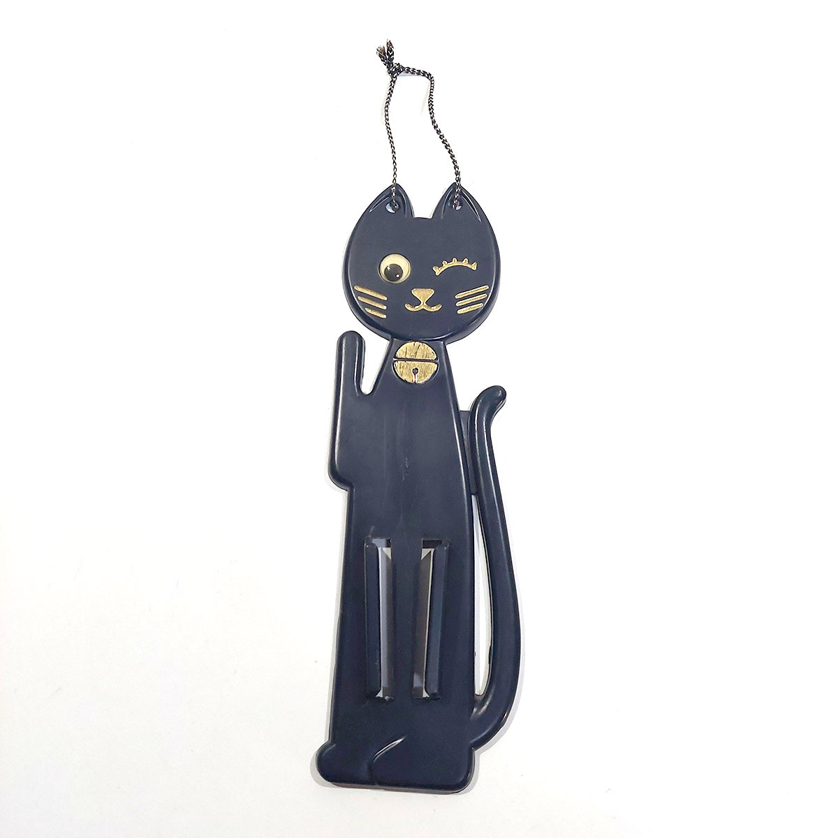 当時物 レトロ雑貨 壁掛け ネコ 猫 爪切り入れ ホルダー 昭和レトロ コレクション 黒猫 中古 y1440拍卖