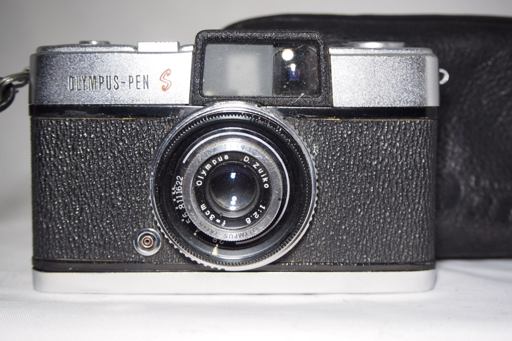 分解整備済】オリンパスペンS モルト張替済 22.5mmフィルター・皮ケース・ストラップ付拍卖