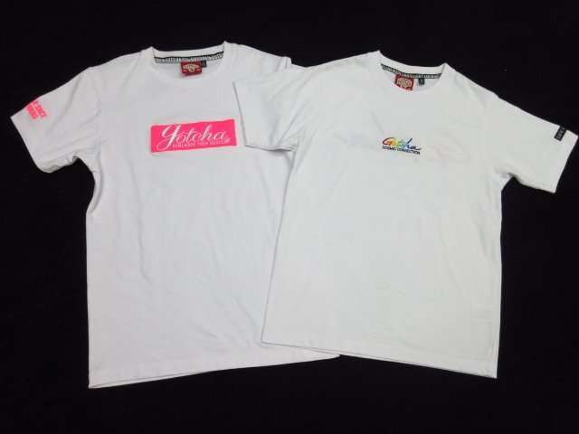 a2858 GOTCHA Tシャツ 全2点 ガッチャ 白xロゴ XS Sサイズ INDIVIDUAL CALIFORNIA LIFE IS SURF Take Off拍卖