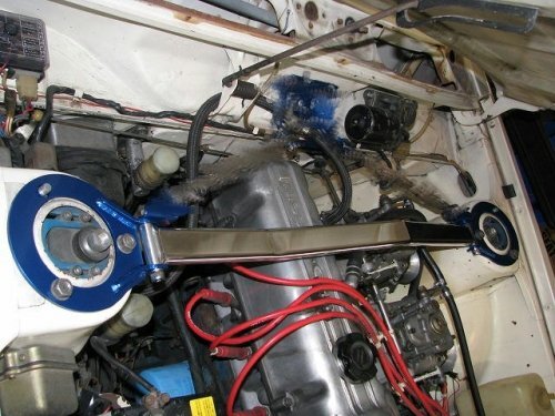 カワイワークス 補強バー 日産 ブルーバード P-510 ソレックスキャブ車 510ブル フロントタワーバーtypeOS アルミ製 国産 受注生産拍卖