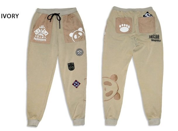 エアフォースパンダナイロン切替スウェットパンツ◆PANDIESTA JAPAN アイボリー XXLサイズ 595955 パンディエスタジャパン ミリタリー拍卖