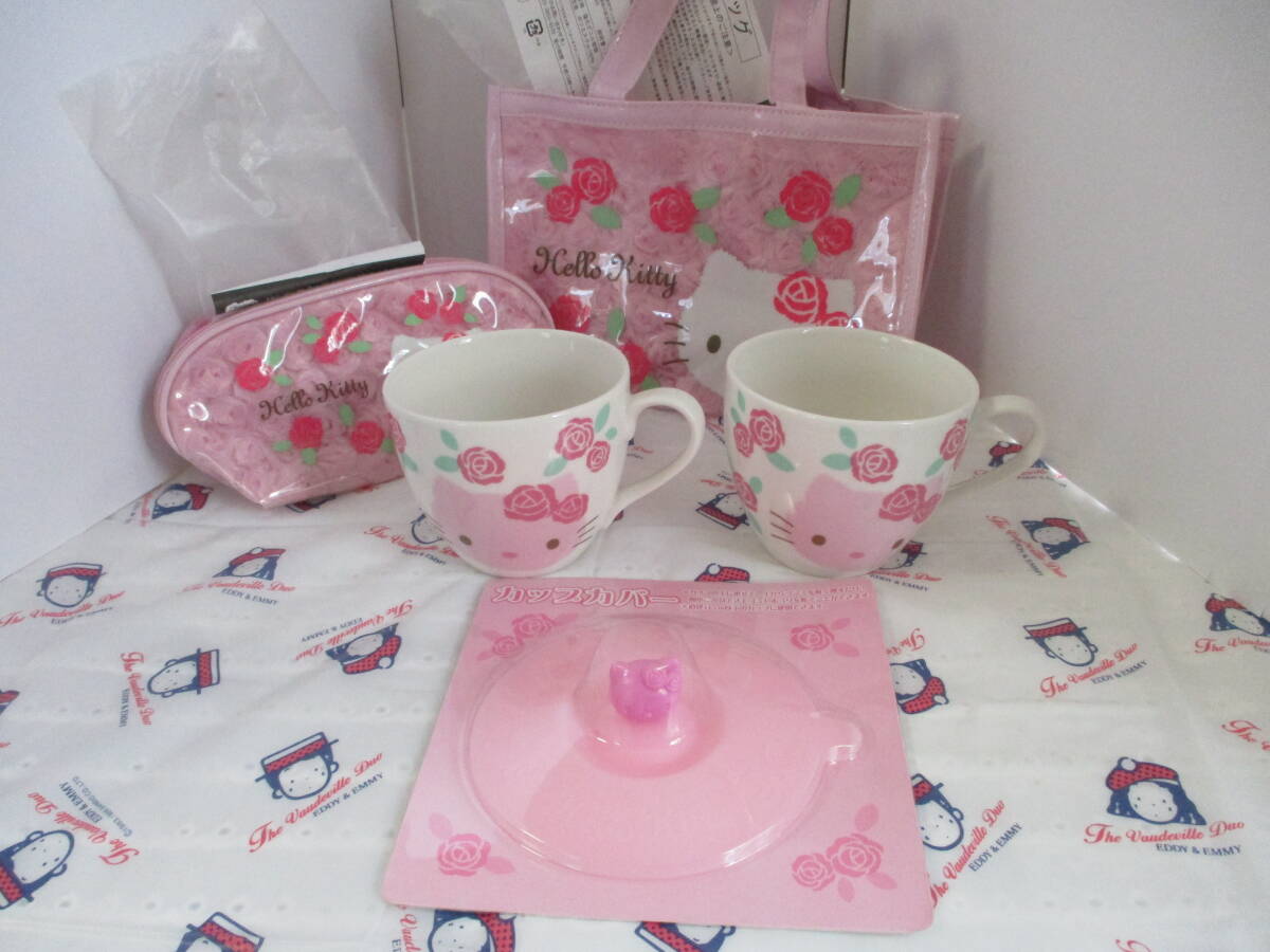 キティ ポーチ トートバック スープカップ カップカバー 2010年 ローズ サンリオ 拍卖