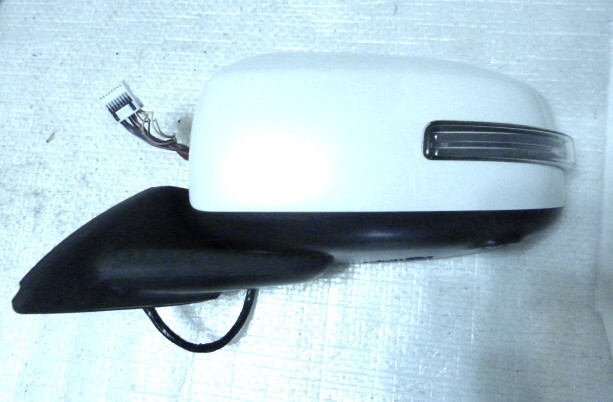 デイズ B21W 左ドアミラー ウインカー・カメラ付・電動格納 13P 美品 パールホワイト W13 eKカスタムekワゴン☆拍卖