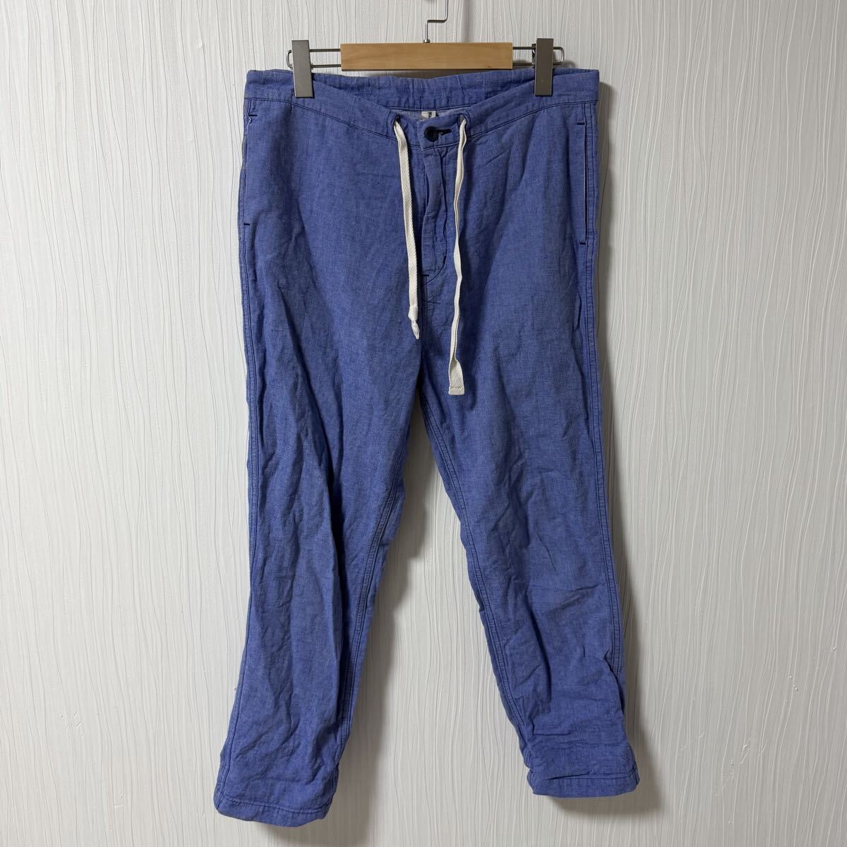 Brocante ブロカント 綿麻パンツ イージーパンツ ドミンゴ DMG サイズ2 レディース インディゴ 日本製 ボトムス a1345拍卖