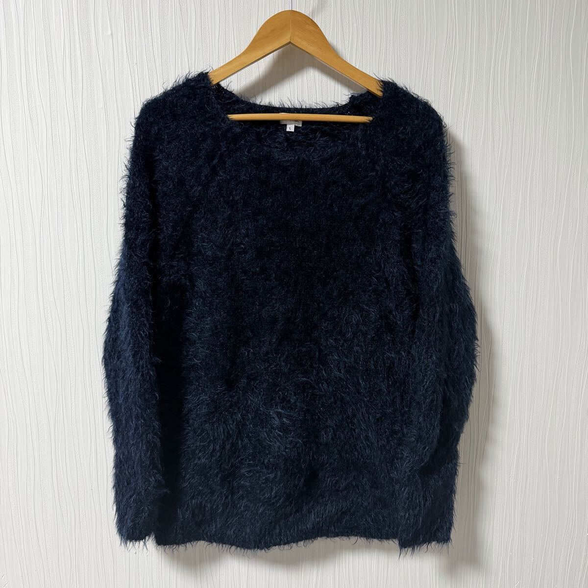 13AW Paul Smith ポールスミス モヘア セーター ネイビー メンズ サイズL ニット トップス a1367拍卖