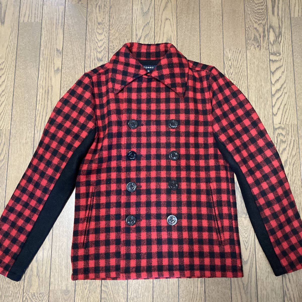 トミー フィルガー ウールピーコートサイズM バッファローチェック拍卖