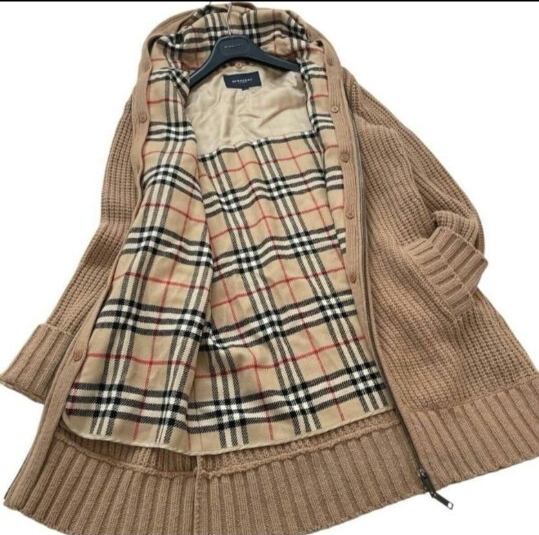 美品 BURBERRY バーバリー ニットコート 2サイズ(M-L)拍卖