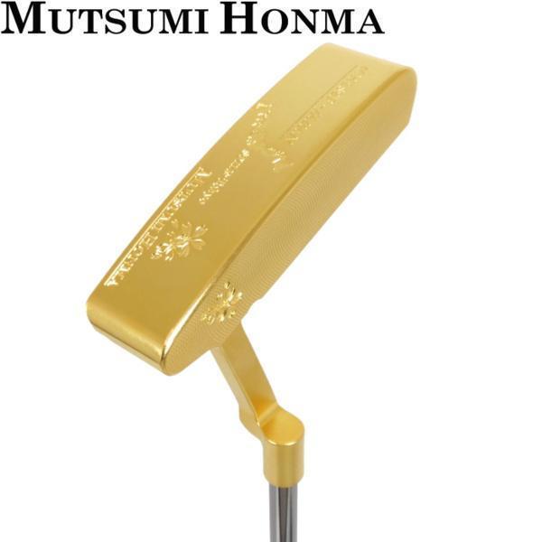 1円★MUTSUMI HONMA ムツミ ホンマ 本間睦 MH282P パター ピンタイプ 34インチ ゴールドIPモデル★拍卖