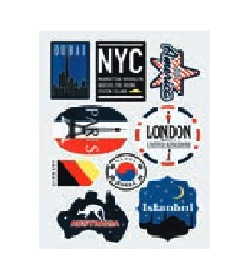 【新品】 スズキ純正 HA36S アルトワークス 用 トラベルステッカー ( ニューヨーク、パリ、ロンドン 他 ) ディーラーオプション拍卖