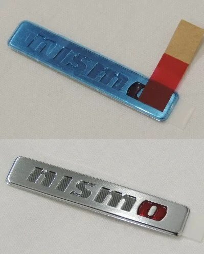 ニッサン 日産 NISMO ニスモ ネームプレート シルバー ニスモZ ニスモノート 内装 サイズ:約10mm×47mm ステッカー シール ※代引不可商品拍卖