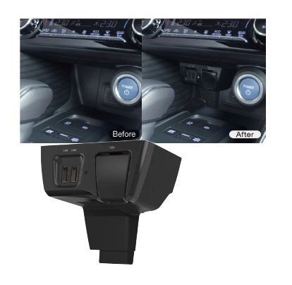 【 国内正規 トヨタ純正部品 】 80系 ハリアー 専用 電源ボックス ホワイト イルミネーション付 USB + ソケット 簡単取付 電源ボックス拍卖