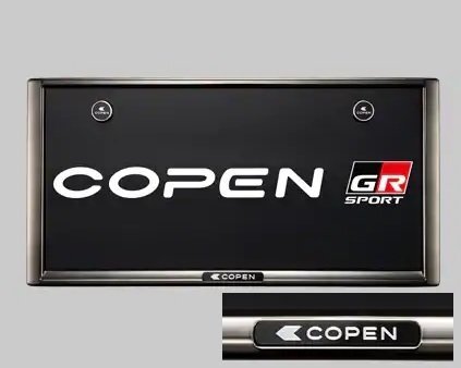 トヨタ純正 LA400K コペン GRスポーツ用 ブラックメッキ調 ナンバーフレーム 1枚 オプション品 ダイハツ拍卖