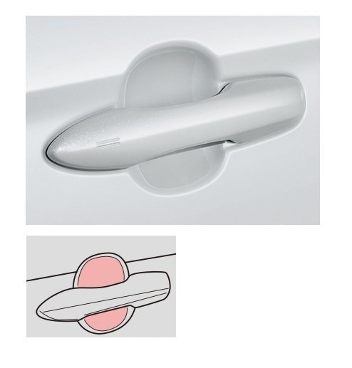 トヨタ純正 90系 ヴォクシー ・ ノア ドアハンドル プロテクションフィルム ディーラーオプション品 フロント・リア各2枚拍卖