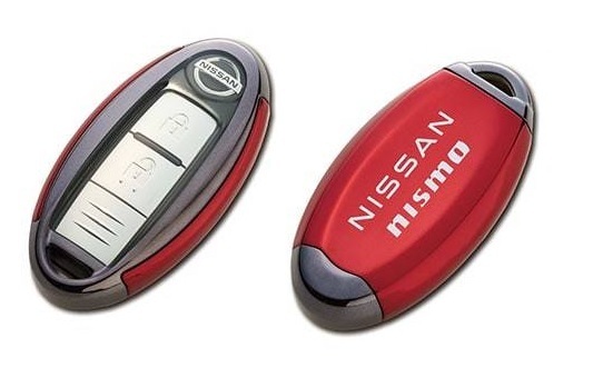 日産コレクション インテリジェントキーケース フルカバータイプ クロームレッド/ ダーククローム ニッサン ニスモロゴ入り 代引不可商品拍卖